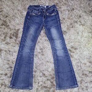 Kids Blue Denim Flare Jeans - Classic Wash